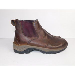 Duluth Womens Wild Boar Boots Oiled Cowhide Leather Slip On 10M